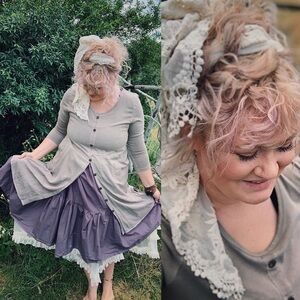 Taupe Button-Down Tunic Dress